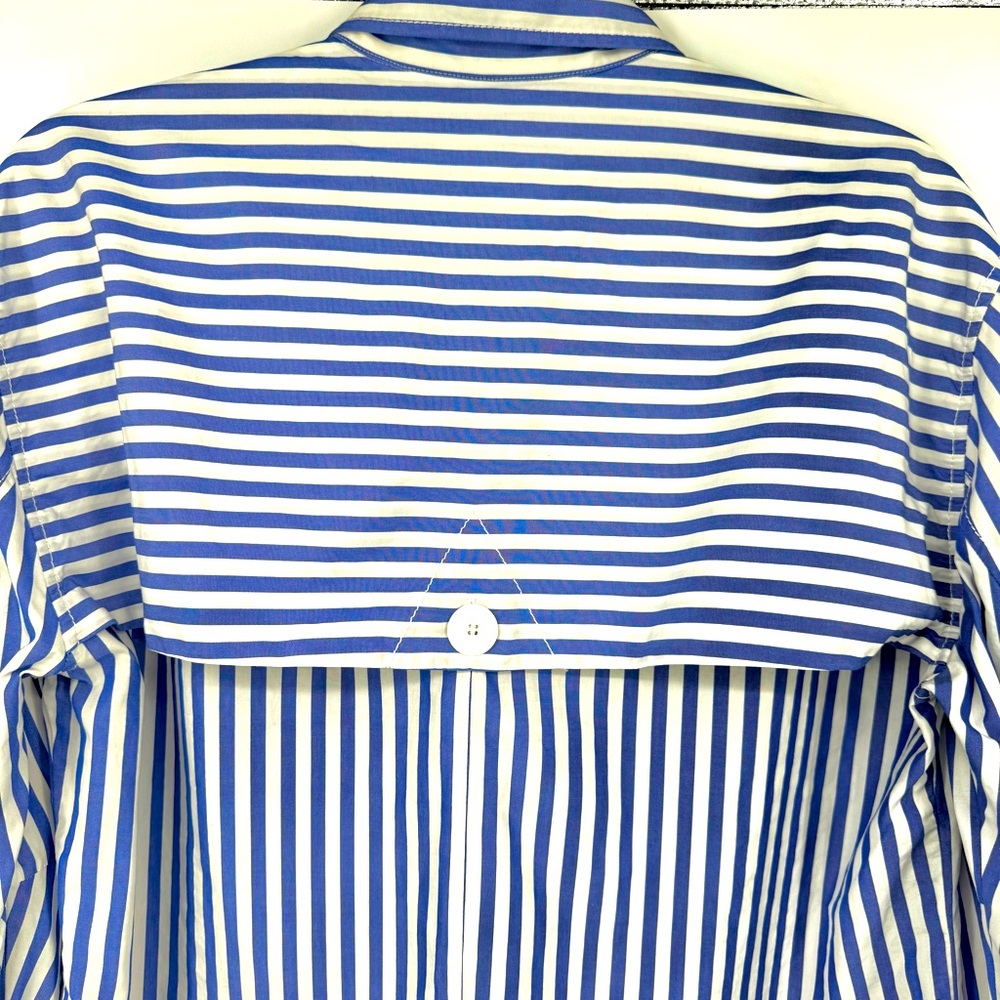 Sandro Paris Women’s Striped Classy Buttoned Shirt in Blue and White Sz Medium. - Picture 5 of 13